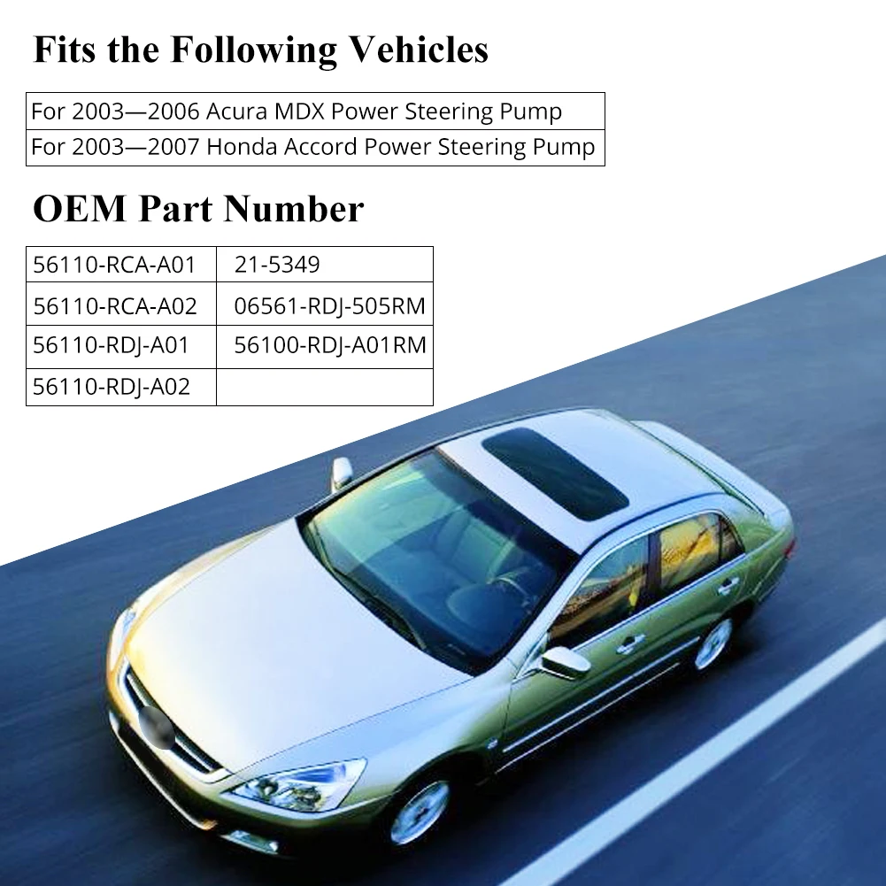 Насос гидроусилителя руля для Honda Accord 3.0L V6-2003-2007 Acura MDX V6 2003-2006 автомобильные