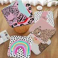 abstract tiger leopard girl power rainbow creative stool pad patio home kitchen office chair seat cushion pads sofa seat cushion