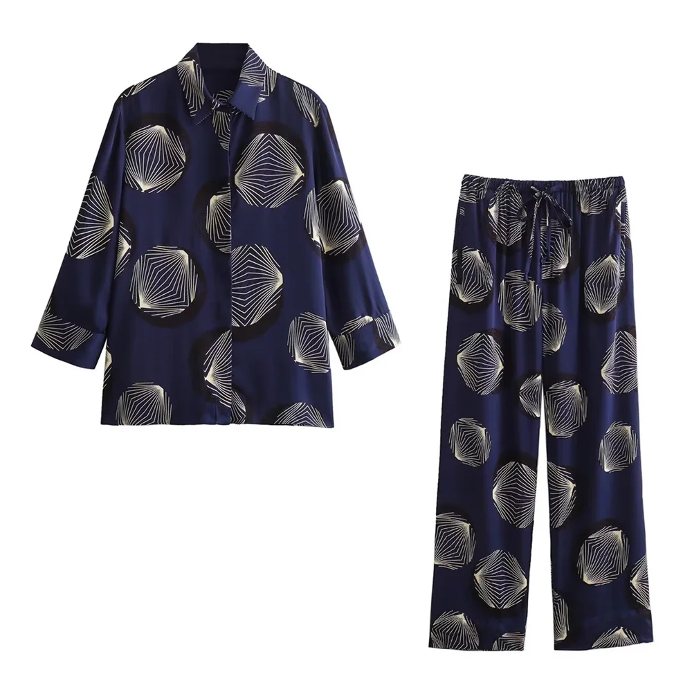 Новинка весна-лето 2024 женская пижама с принтом невозможно Стильные повседневные