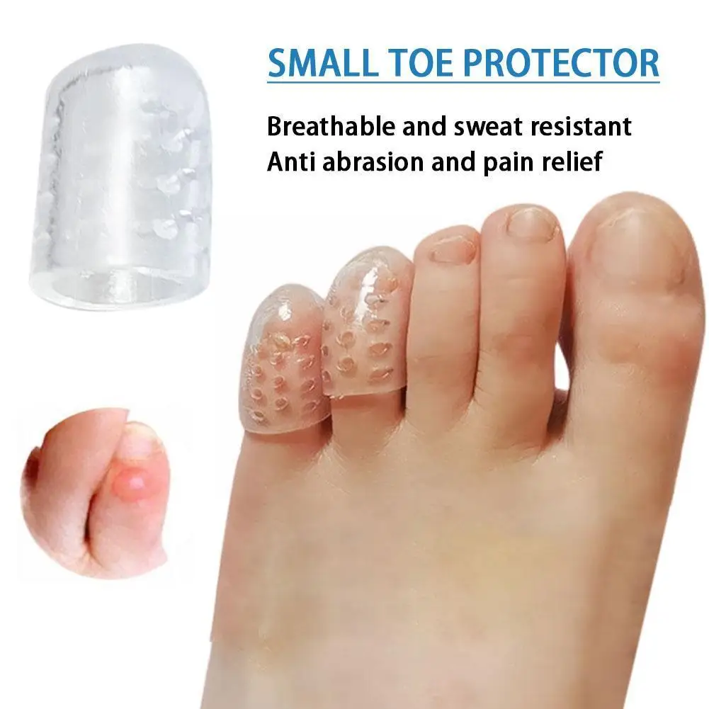 

Silicone Gel Little Toe Tube Corns Blisters Corrector Gel Support Toe Bone Feet Brace Sleeve Care Pinkie Bunion Protector F5O8