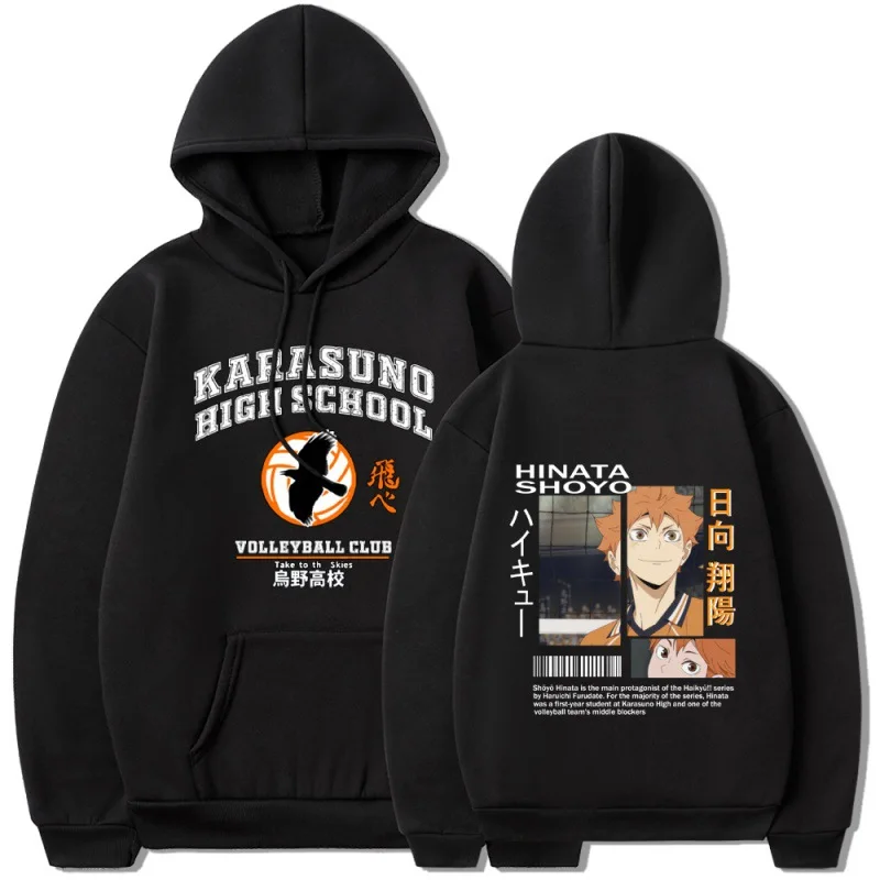 

Japan Anime Haikyuu Hoodies Cartoon Funny Harajuku Streetwear Kawaii Letter Printed Couple Sweatshirts Men Women Unisex Hoodie