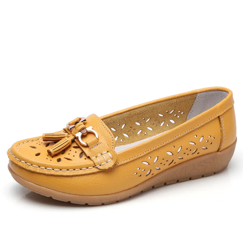 

Sneakers Women Flats Women Genuine Leather Shoes with Low Heels Slip on Casual Flat Shoes Women Loafers Soft Nurse Shoes