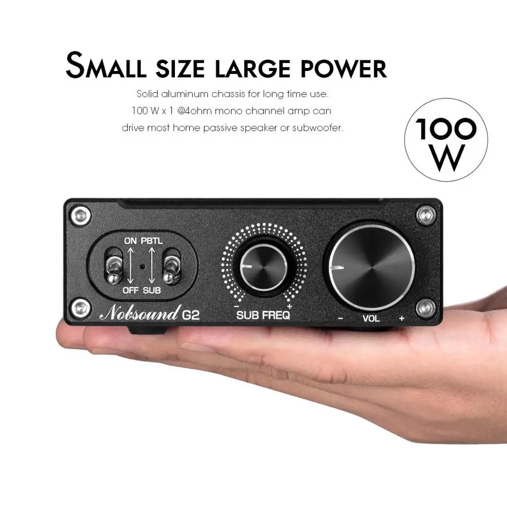 Миниатюрный одноканальный сабвуфер Douk Audio G2 полночастотный Hi-Fi Цифровой