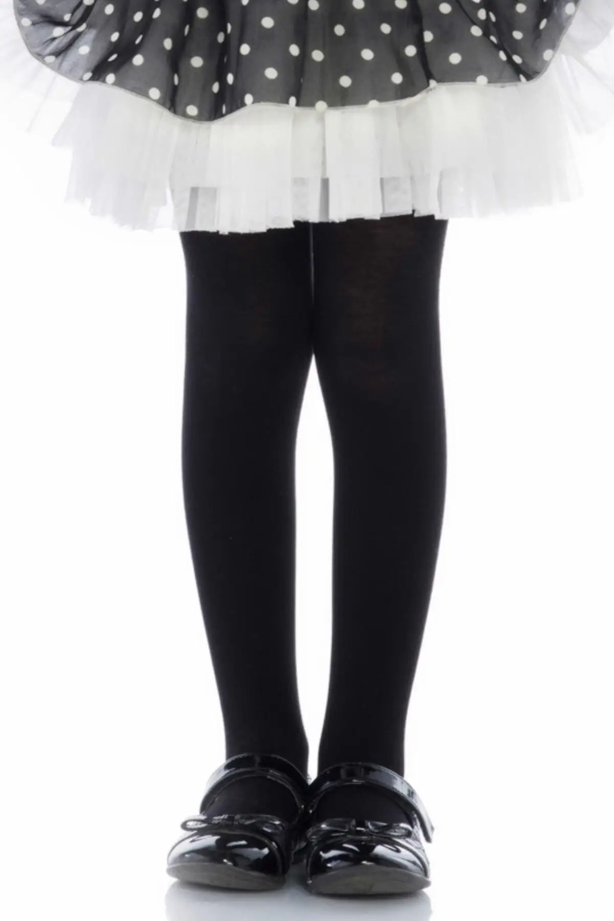 

Girl pantyhose black single flat underwear