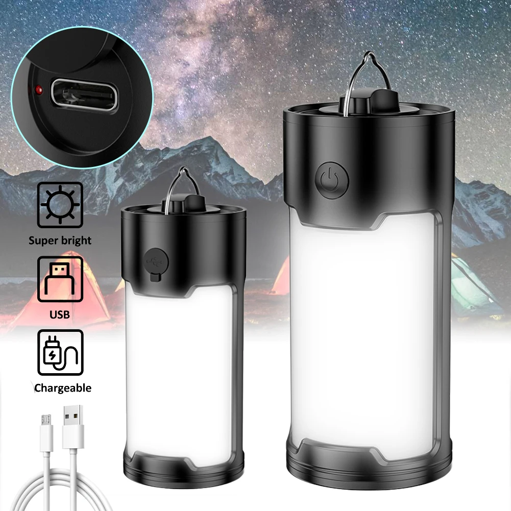 

Outdoor Waterproof LED Camping Lantern Rechargeable Tent Lamp Battery Lantern Portable Camping Light for Emergency Lighting