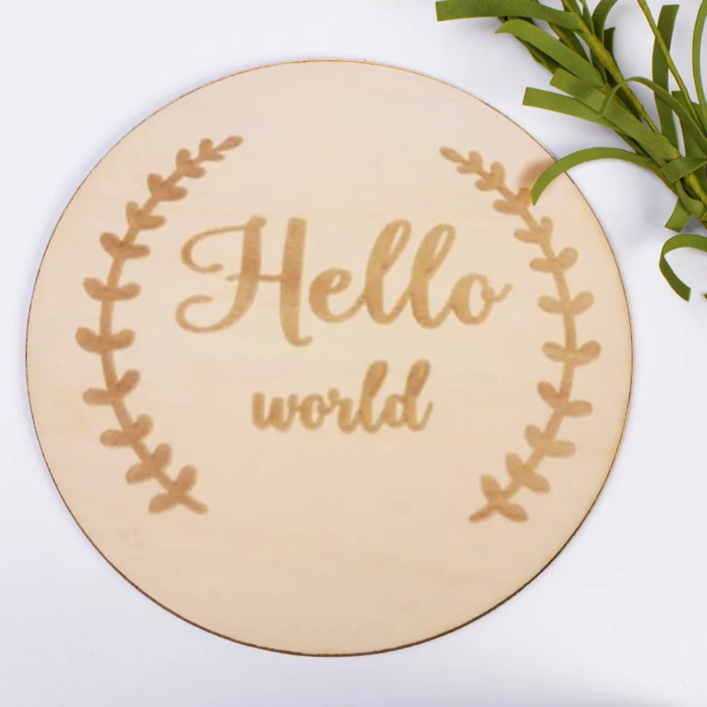 

Monthly Baby Kids Photography Props Toy Month Recording Wooden Milestone Card Handmade Monthly Souvenir