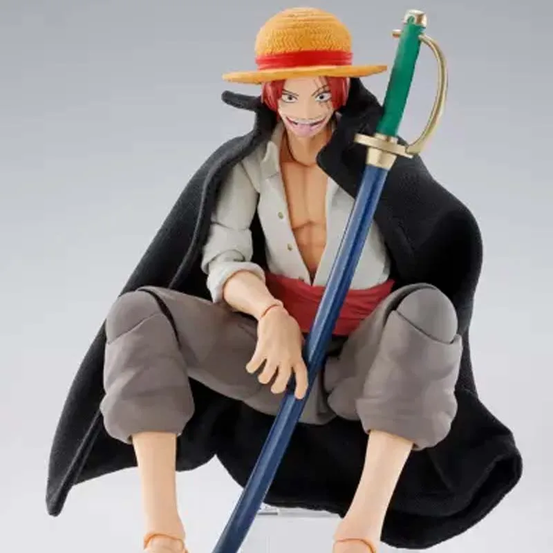 Фото Оригинальная коллекционная фигурка Bandai S.H.Figuarts Шанкс и Луффи в детстве из аниме One Piece, готовая модель, игрушка, рождественский подарок №5