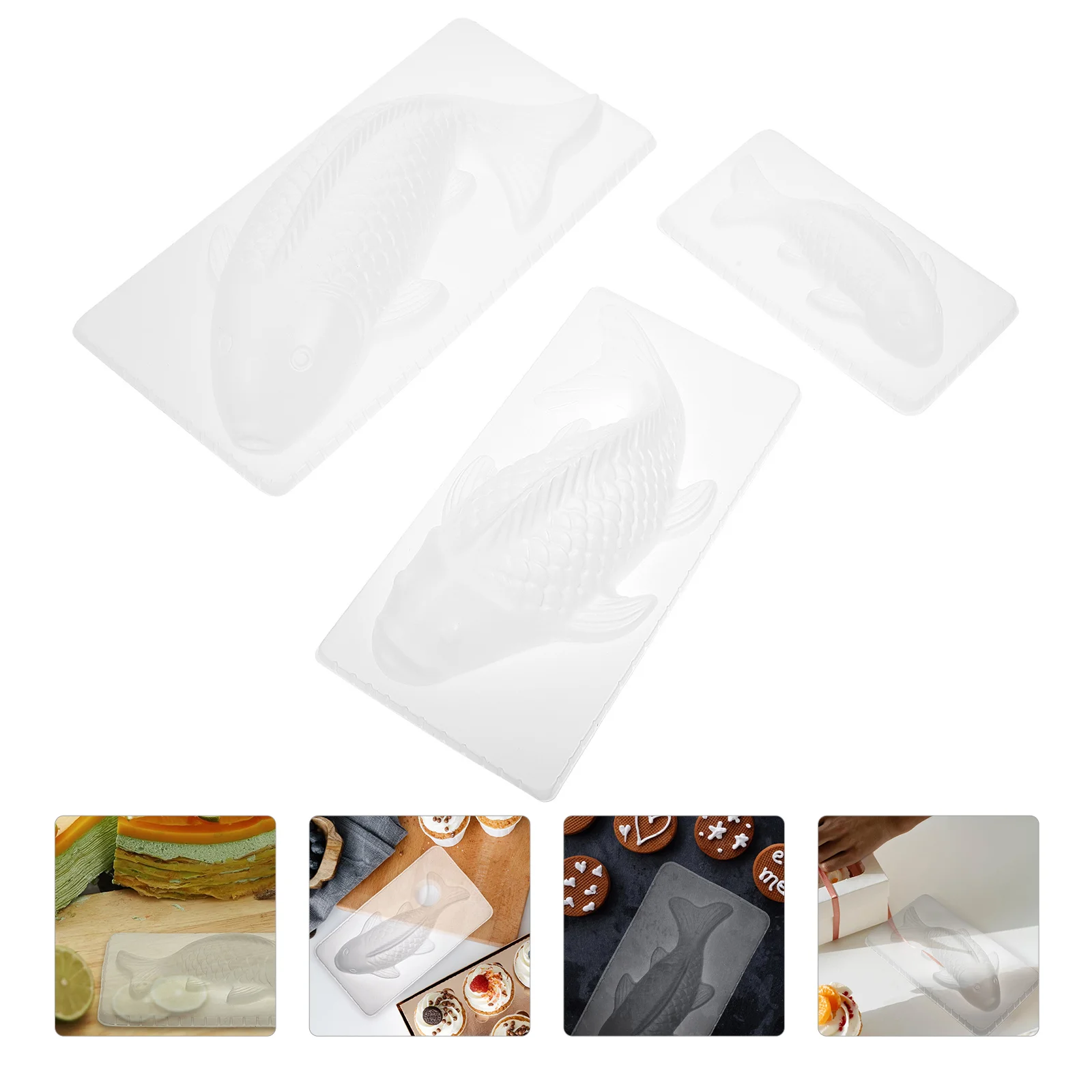 

3Pcs Polymer Clay Sushi Press Cake Fondant Candy Ocean Fondant Molds