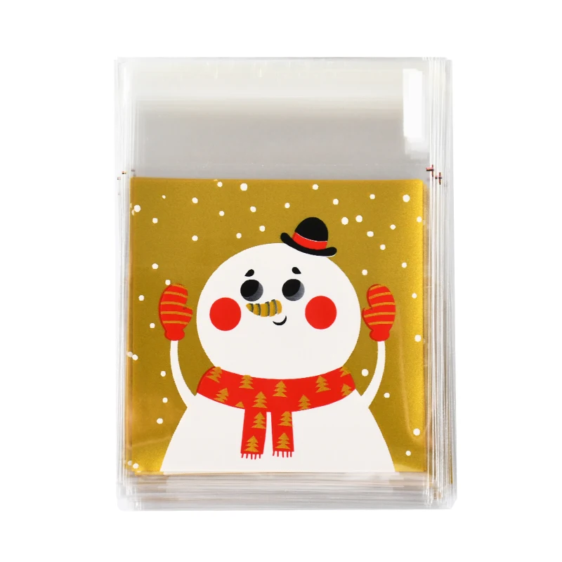 

Пластиковые мешки для подарков Санта Клаус 100 шт xunyihappy