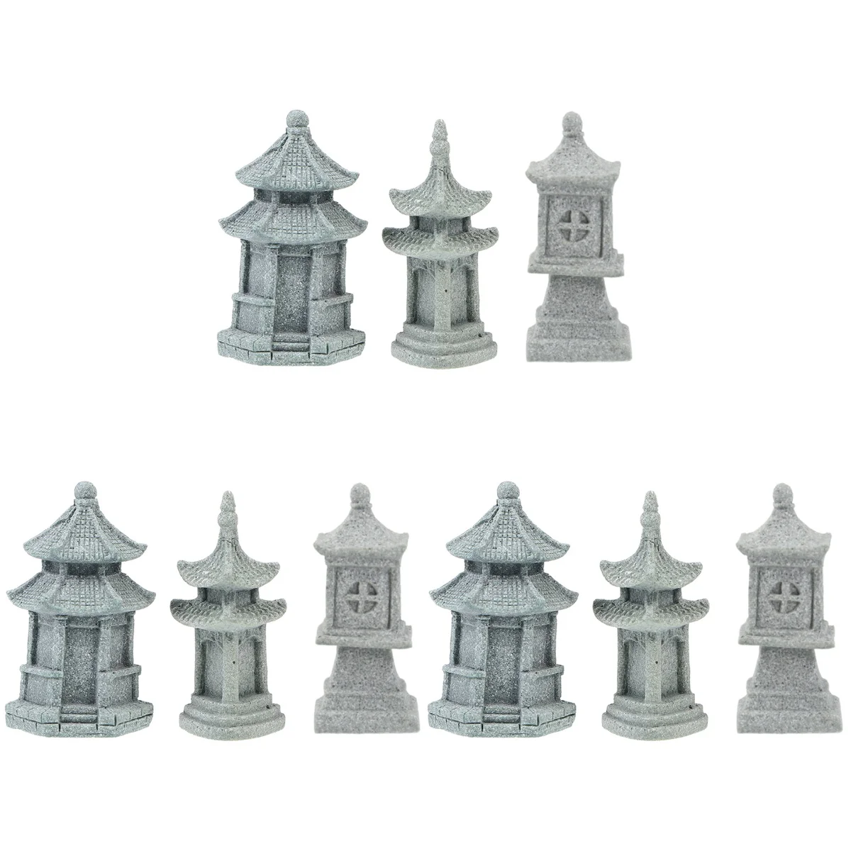 

Statue Tower Pagoda Decor Fengshui Mini Aquarium Fairy Ornament Bonsai Micro Asian Miniature Shelter Landscape Shrimp Decoration