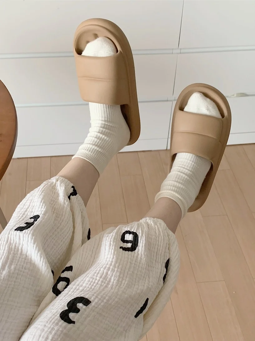 Lovers' Home Bathroom Eva Anti-skid Slipper Men And Women 2023 Summer And Korean Version Ins Simple Soft Thick Soled Slipper