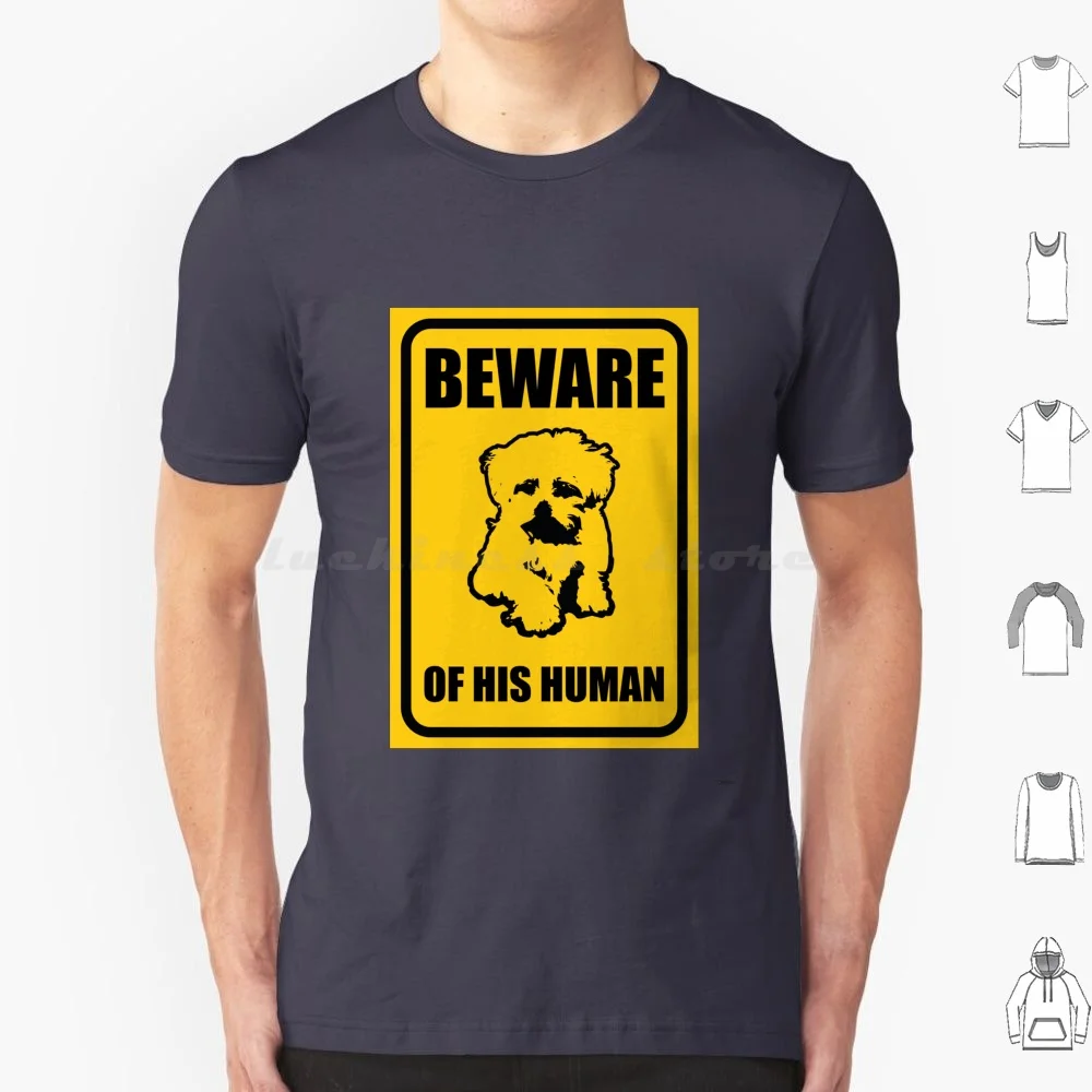 

Остерегайтесь его человека футболка большого размера 100% хлопок Собака Щенок милые часы Остерегайтесь людей кошка котенок знак Предупрежде...
