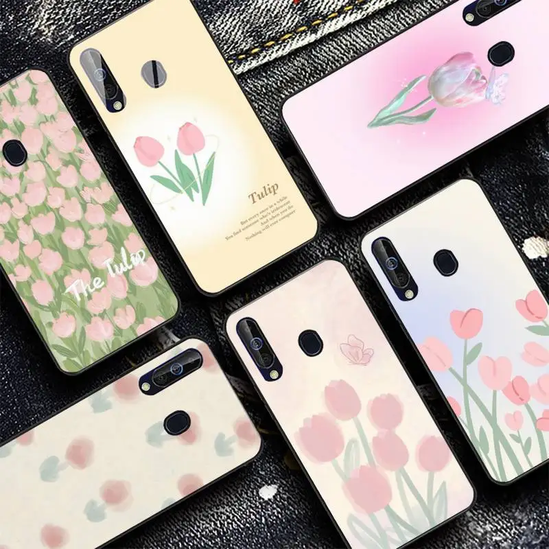 

Cute tulip flower Phone Case for Samsung S20 lite S21 S10 S9 plus for Redmi Note8 9pro for Huawei Y6 cover