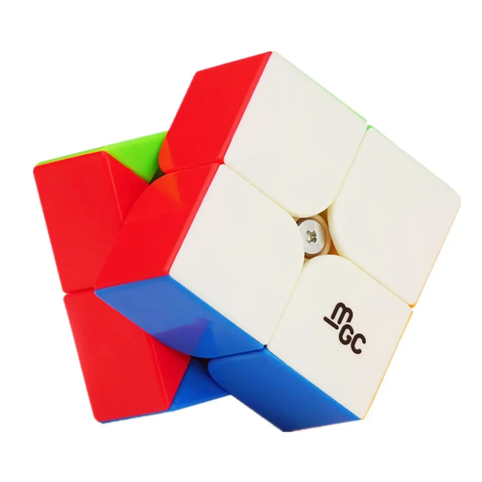 Фото YJ MGC 2x2 Магнитный магический куб Черный или без наклеек YongJun MGC 2x2x2 Скоростной куб для тренировки мозга Игрушки Подарок для детей №2