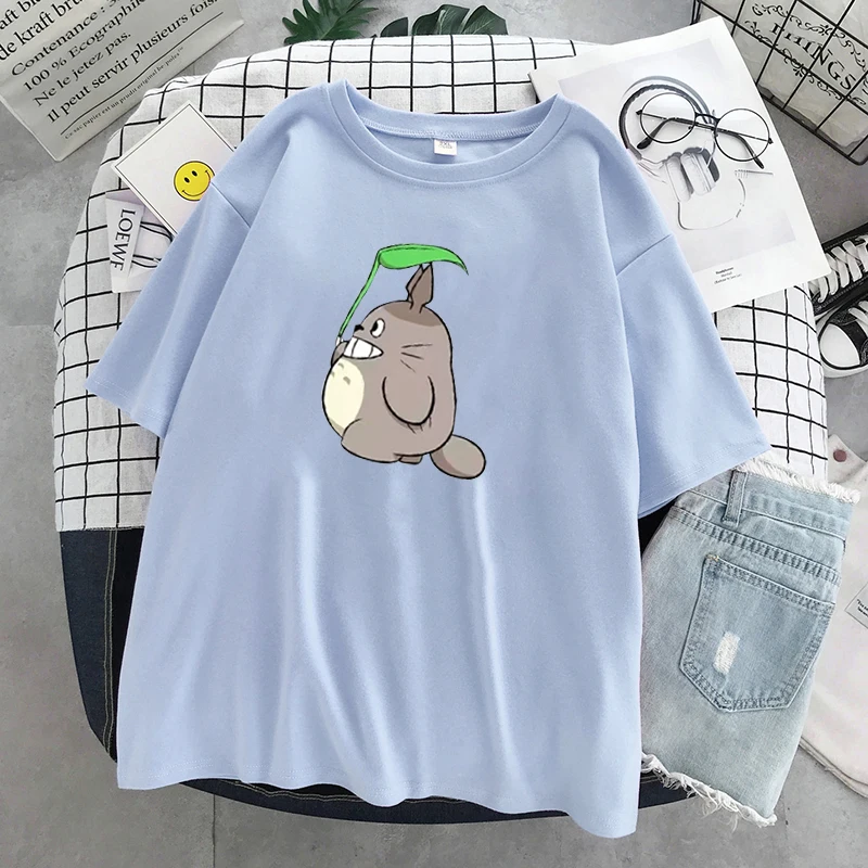 Totoro Y2k Kawaii Clothes Anime Plus Size Women Clothing Graphic T shirts Goth Summer Gothic Harajuku Korean Fashion t shirt images - 6
