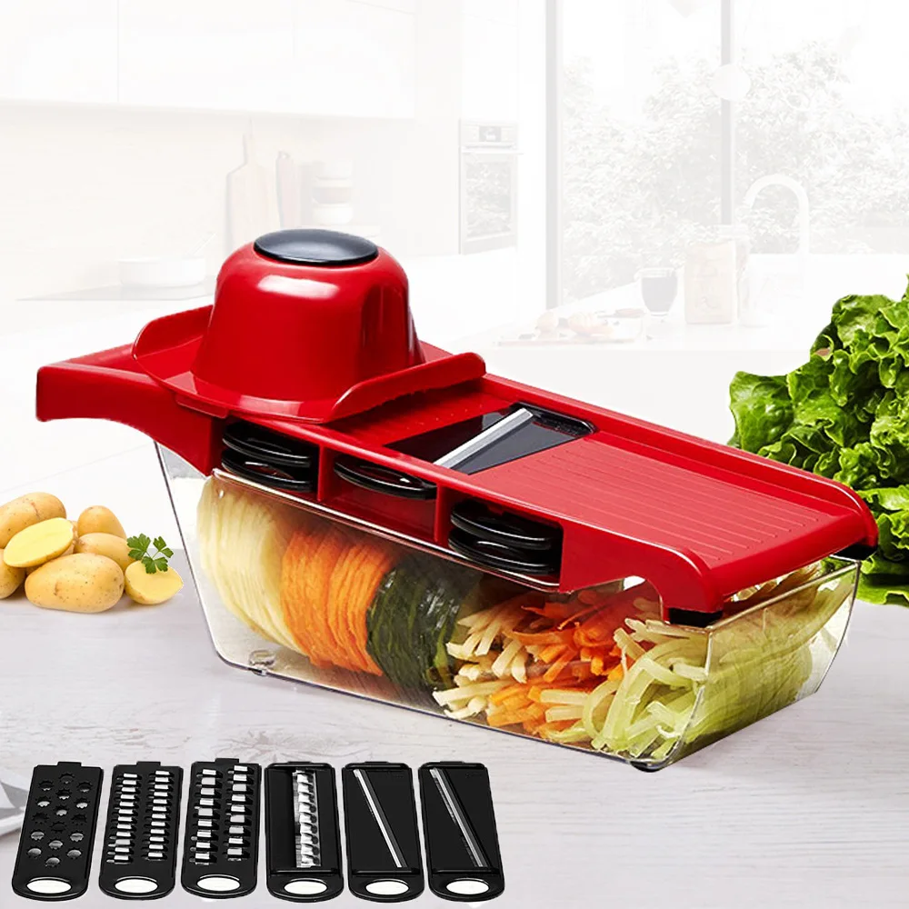vegetable chopper with container food onions potato salad slicer spiralizer kitchen gadgets tools accessories household items free global shipping