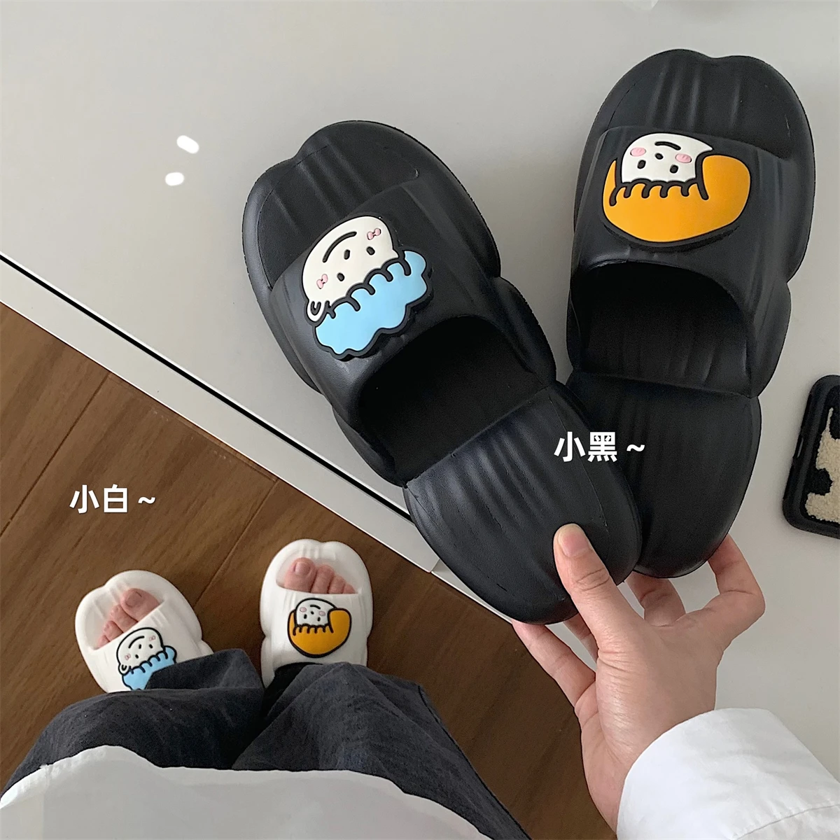 New2022 Eva Women's shoes men's indoor and outdoor couple slippers non-slip soft bottom sandals ladies cute and comfortable home