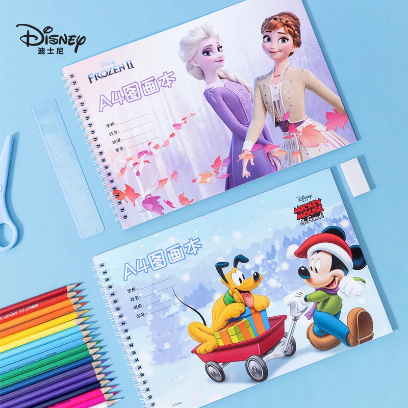 

5 pcs/set Disney girls frozen A4 book Set boys Mickey Drawing Toys Girls Handmade DIY Color Toys