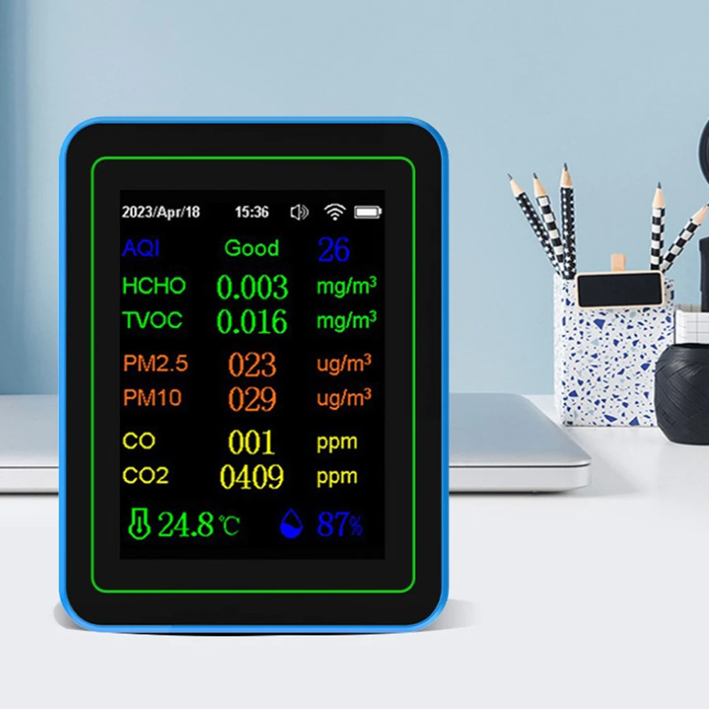 WIFI Измеритель качества воздуха 12 в 1 тестер детектор загрязнения помещении и на