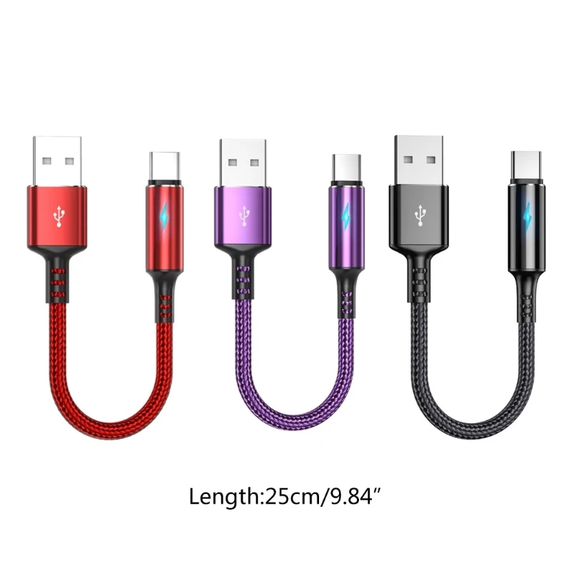 Компактный кабель USB C — A для зарядки и передачи данных шнур зарядного устройства