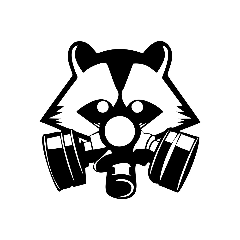 Наклейка на окно автомобиля MIGNATIS-Raccoon водостойкая | Автомобили и мотоциклы