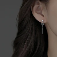 2022 holiday gift asymmetric flash diamond earrings new style tassel earrings geometric earrings womens party wedding jewelry