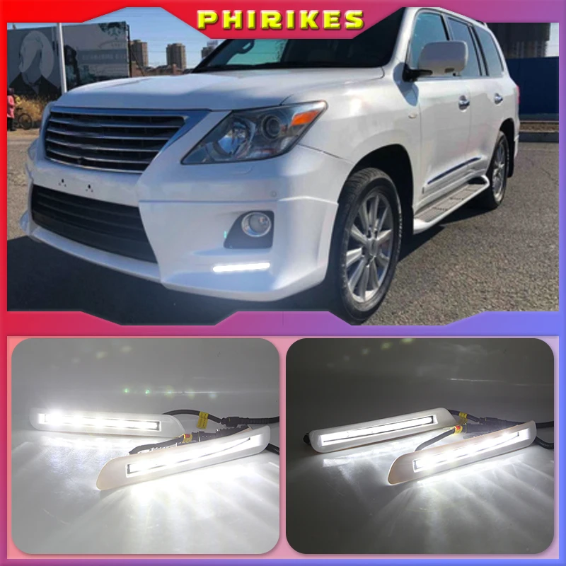 

Для Lexus LX570 2011-2014, водонепроницаемые автомобильные светодиодсветодиодный дневные ходовые огсветильник ABS 12 В