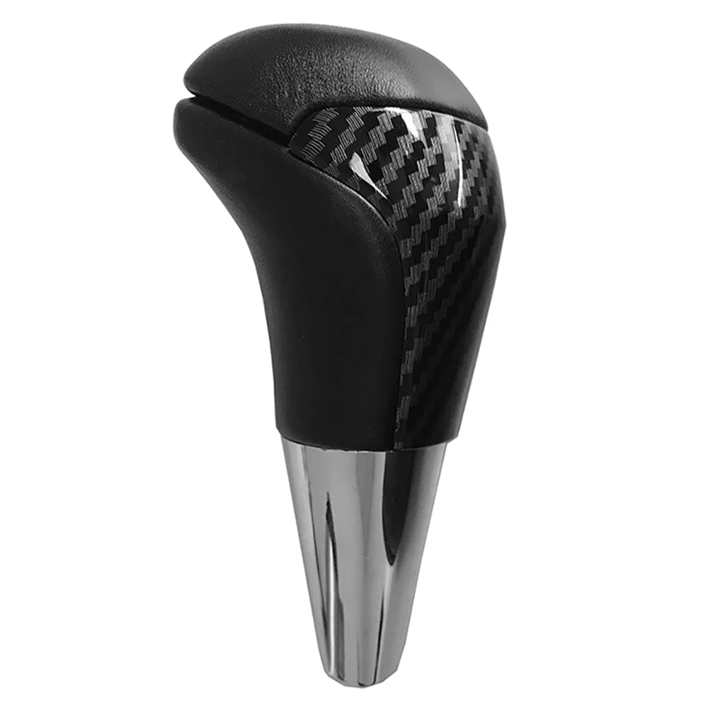 

For Toyota Land Cruiser Carbon Fiber PU Leather Automatic Shifting AT Shifting Pusher Gear Shift Knob Head Cover