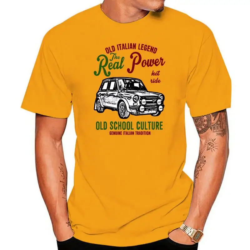 Men T Shirts Fashion For Tall And Big Vintage Italian Car Autobianchi Abarth Street Wear Tops Tees