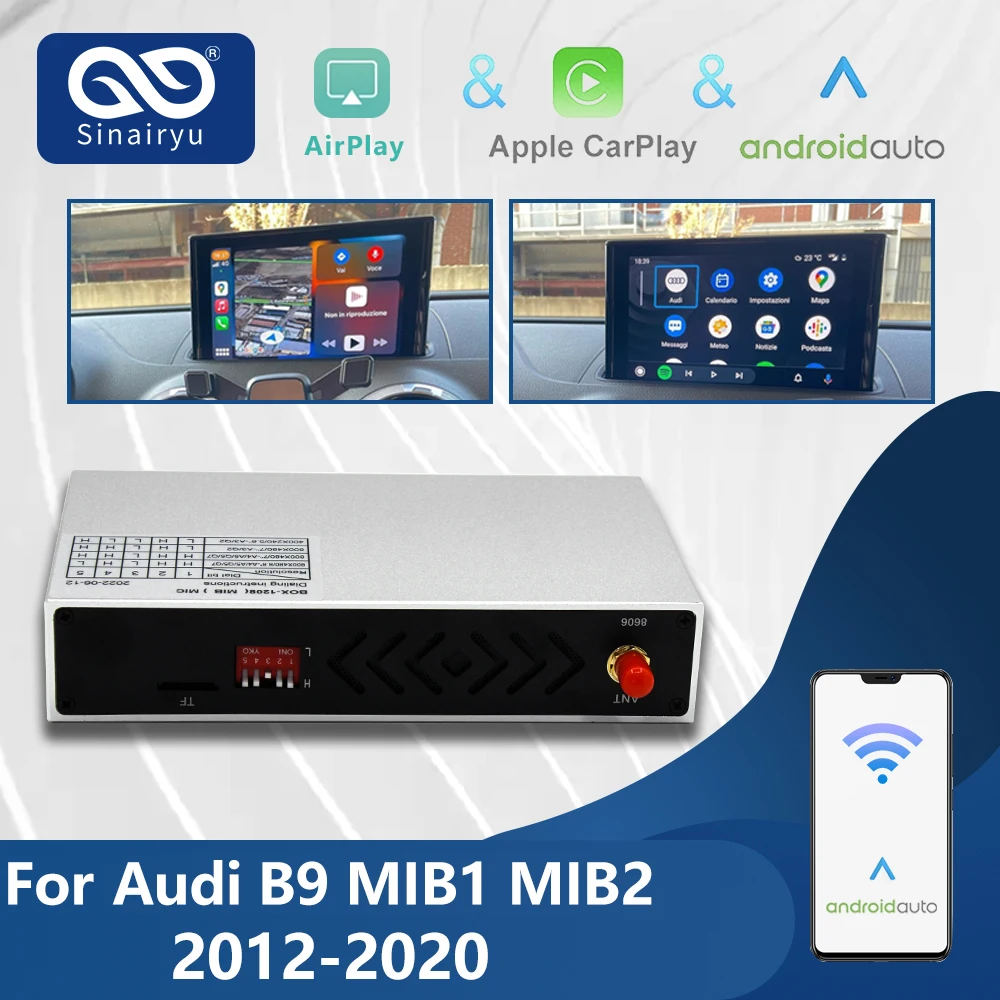 

Sinairyu Wireless Apple Carplay Solution for Audi Q2 B9 A3 3G/3G MMI Original Screen Support MirrorLink Back/Front Camera