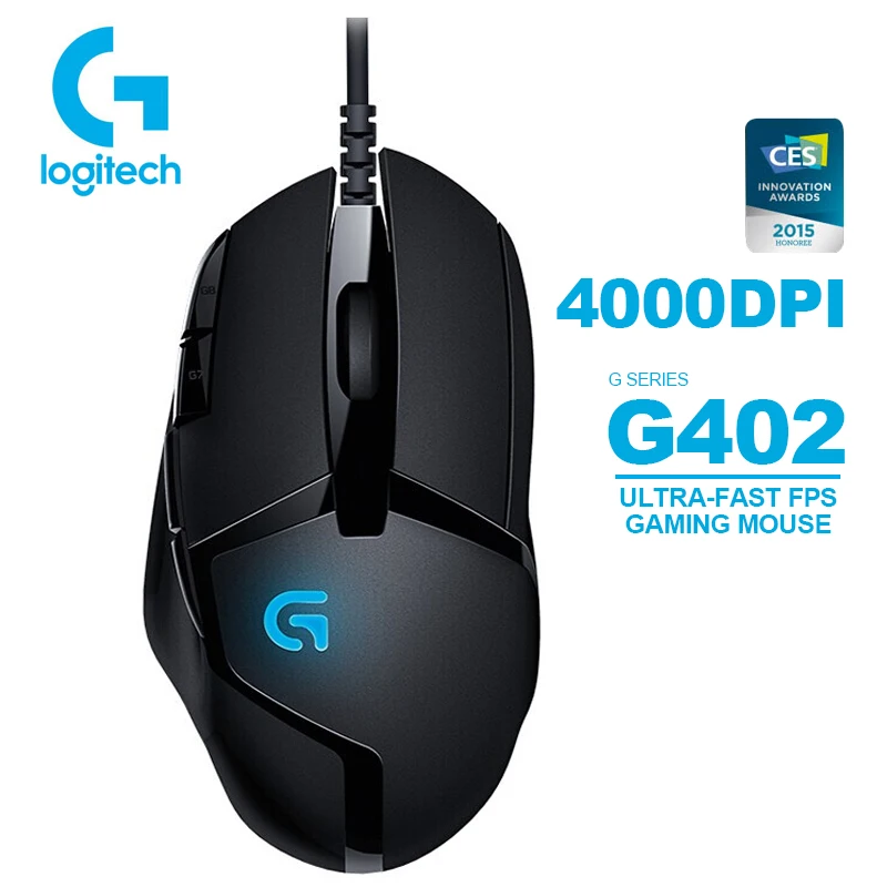 

Оригинальная игровая мышь Logitech G402 Hyperion Fury с высокоскоростным двигателем Fusion 4000DPI 32-битный процессор ARM для Windows 10 8 7