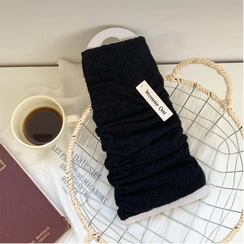 Женские вязаные гетры с люверсами и ромбовидной сеткой расклешенные рукава для