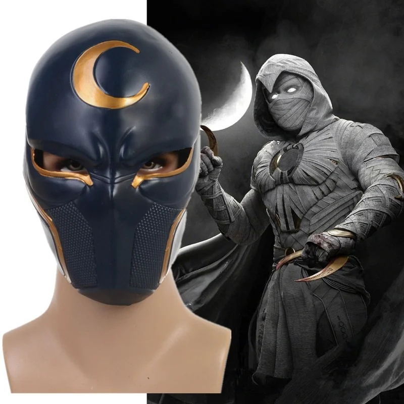 

New Moon Knight Mask Marc Spector Marvel Cosplay Superhero Mask Helmet Halloween Masquerade Halloween Party Gift Carnival Props