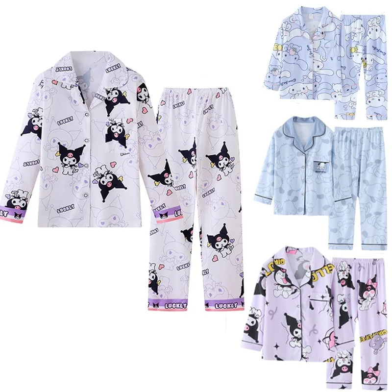 

Sanrio Cinnamoroll My Melody Kuromi Pachacco Kawaii Cartoon Children's Sleeping Boys Cute Clothes Homewear Fall Long Sleeve