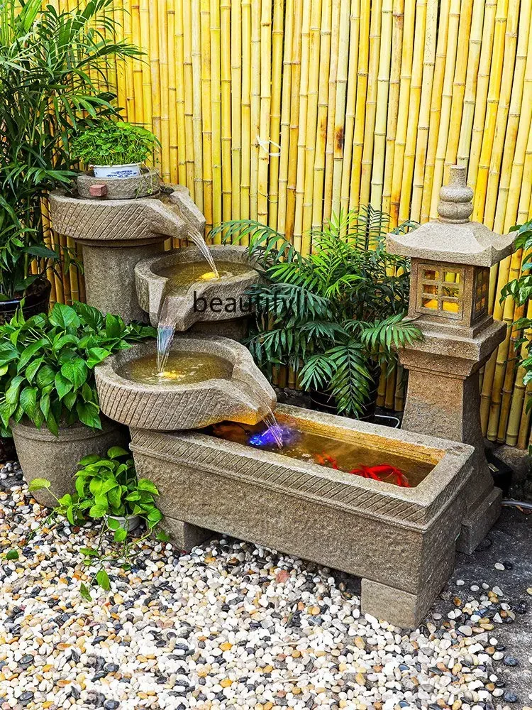 02 украшение для фонтана счастливый пол пейзаж рокарий пруд двора