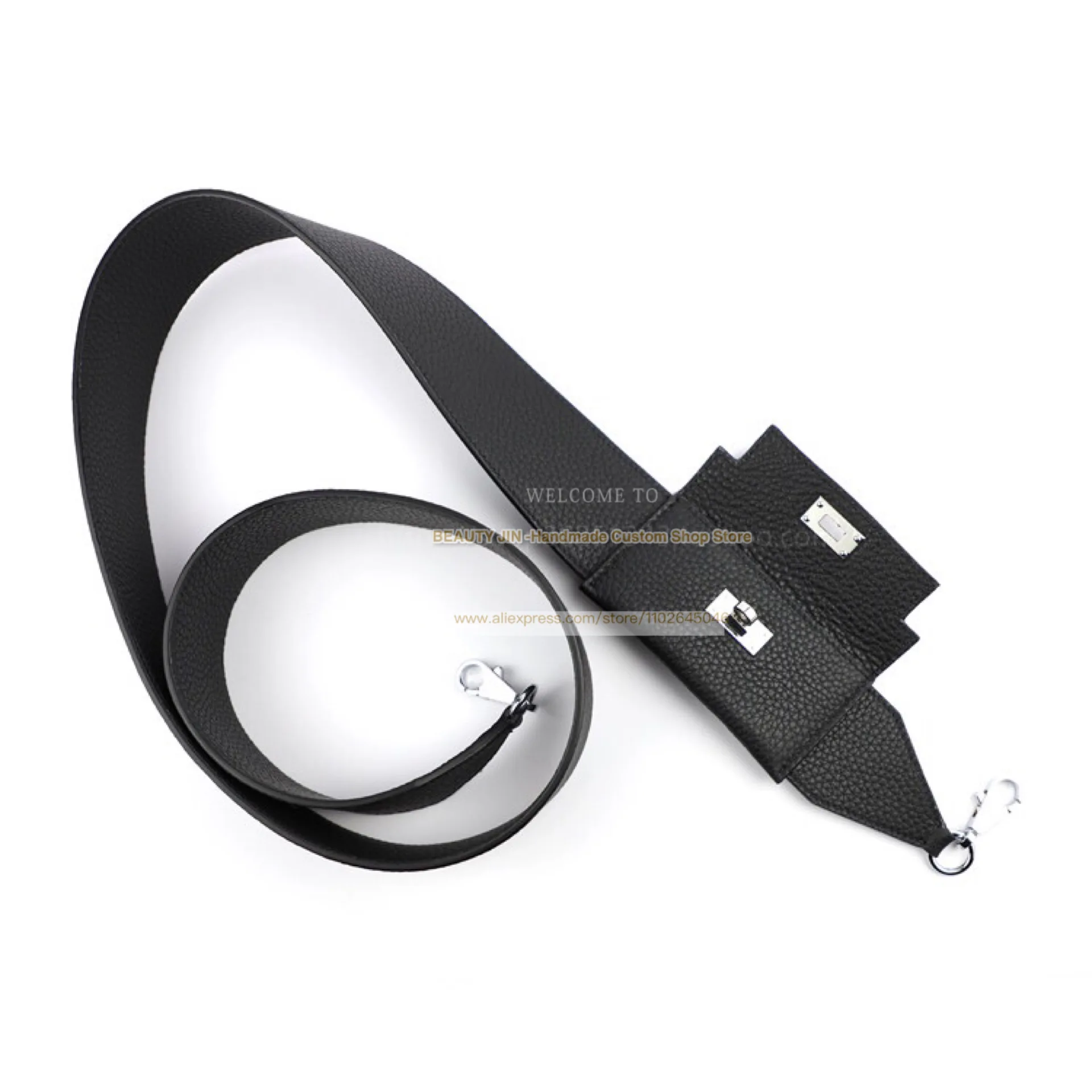 Width Kely Pocket  Togo Leather Wide Shoulder Strap