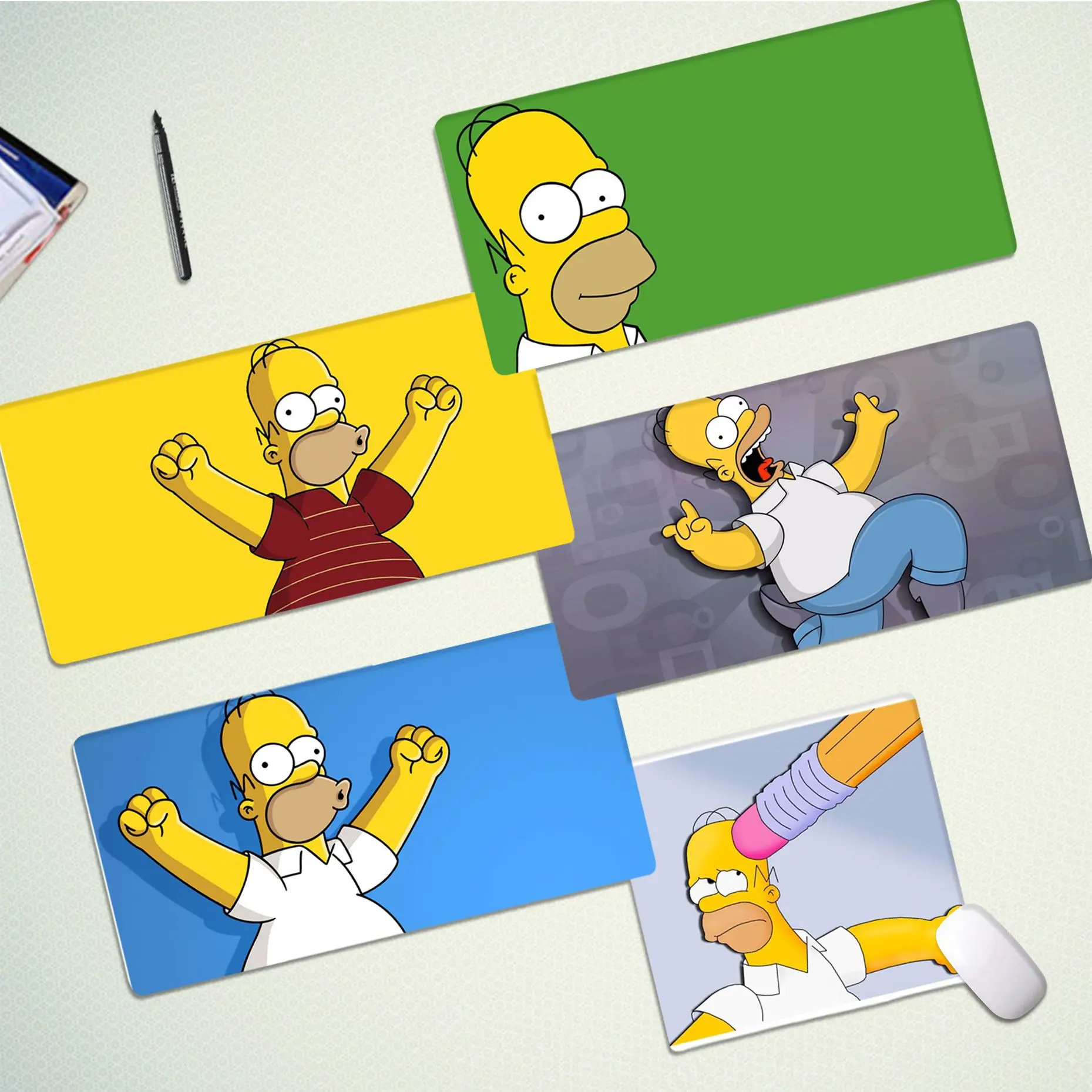

Disney Homer J. Simpson New Rubber Mouse Durable Desktop Mousepad Size For CSGO Game Player Desktop PC Computer Laptop