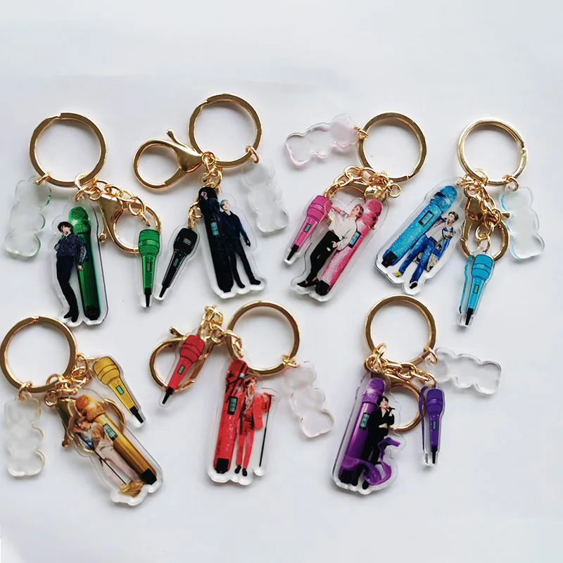 

Kpop Keychain Stray Kids Lightstick Album Jimin Jin Suga Jhope Junkook V RM Taehyung Key Rings Pendant Kpop Accessories