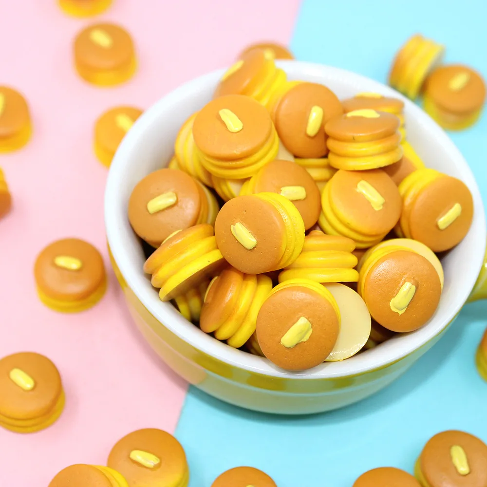 

Flat Back Resin Accessories Simulation Roast Bread Biscuit Japanese Food Play Kawaii Slime Charms Creative Handmade Materials