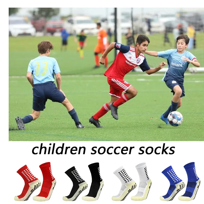 

Size 35-40 Children Teenager Breathable Sports Soccer Socks Outdoor Sports Non-slip Silicone Grip Football Socks