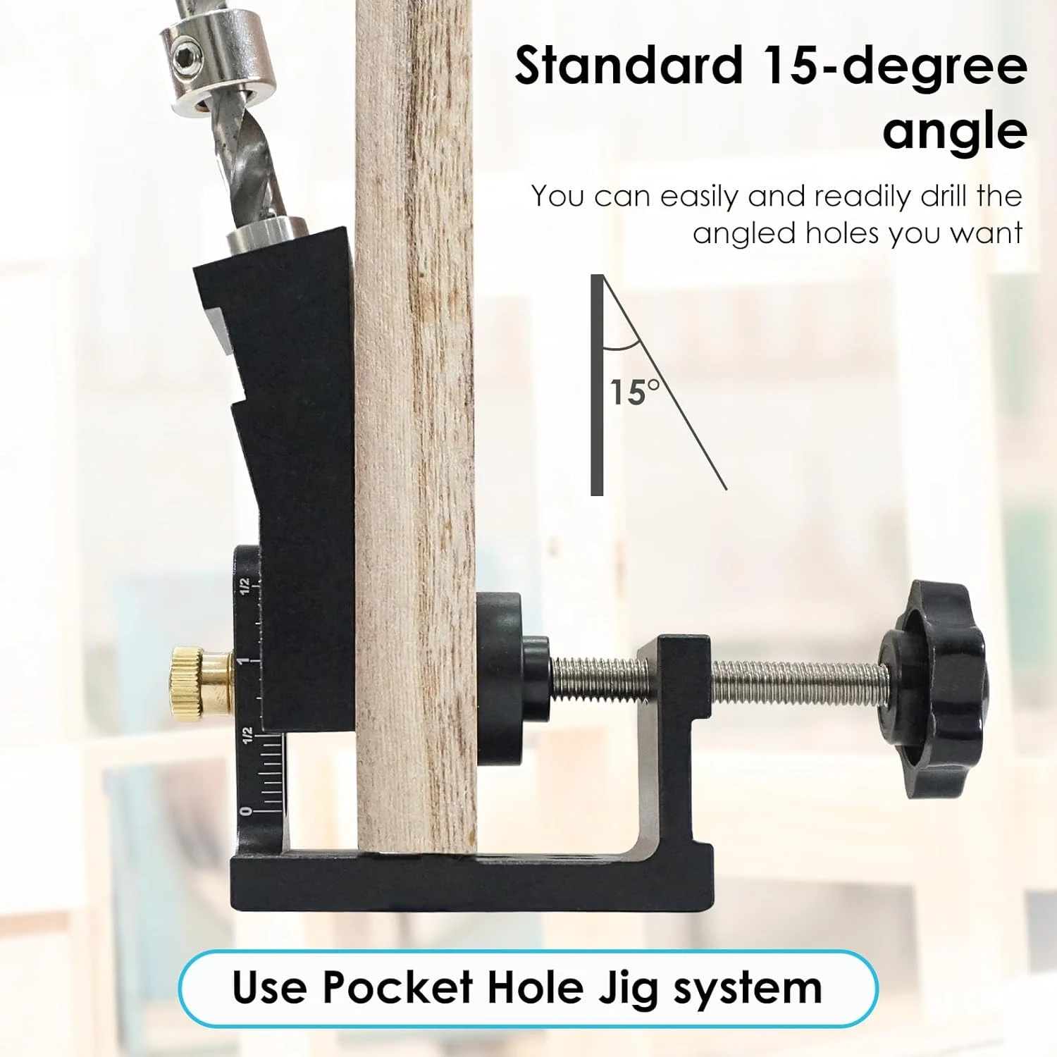 Портативный и регулируемый набор приспособлений для карманных отверстий