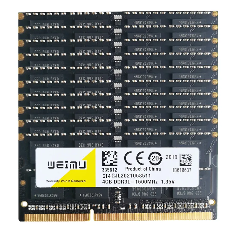 Оперативная Память DDR3L 10 шт. 4 ГБ 8 16 память для ноутбука PC3L 12800 10600 8500 1600 1066 1333 МГц