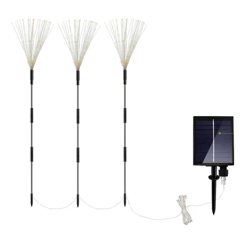 

Solar Garden Lights, 3 In 1 Solar Firework Lights Outdoor Waterproof With Remote, LED Solar Landscape Lights