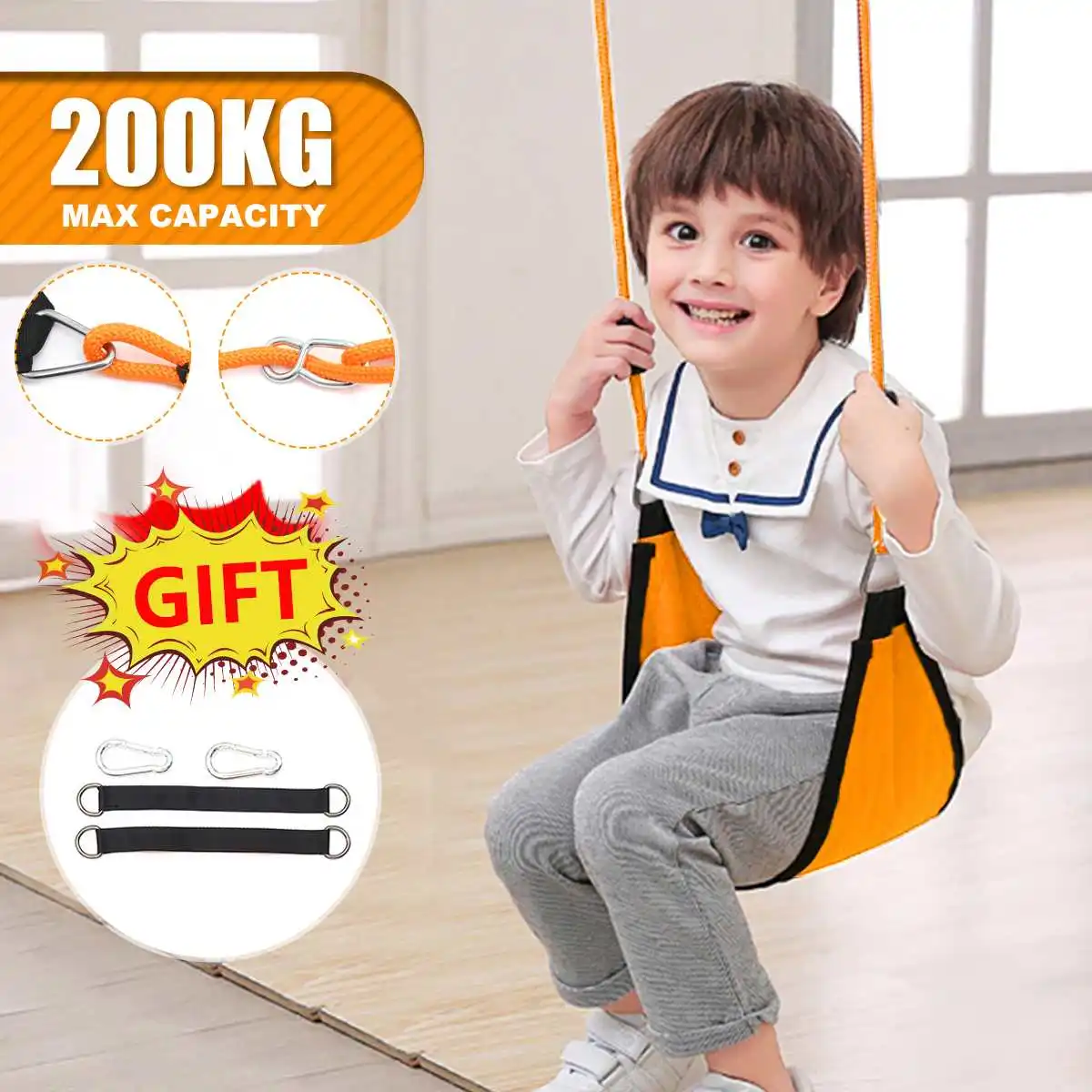 

Garden Swing Kids Hanging Seat Toys with Height Adjustable Ropes Indoor Outdoor Toys Steady Seat Swing Chairtoy