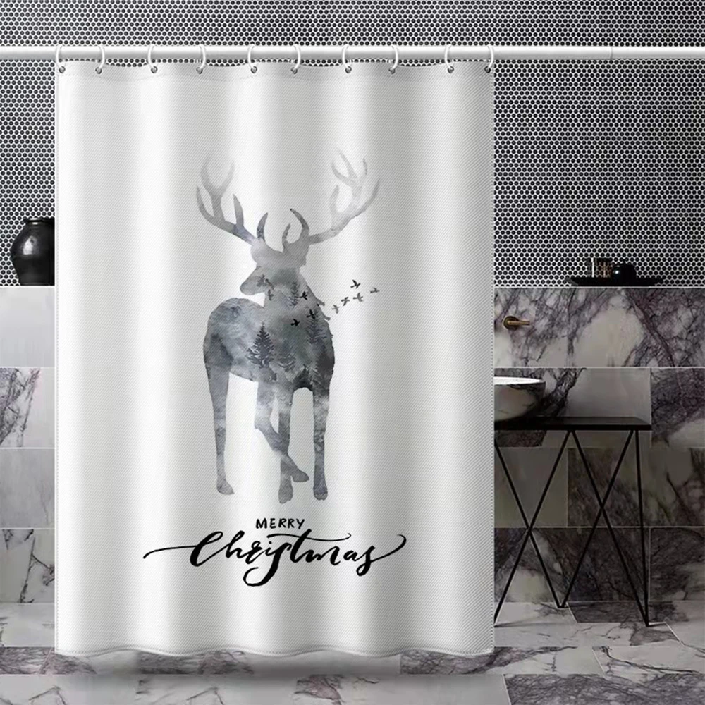 

Современная Минималистичная декоративная занавеска для душа в ванную комнату, Минималистичная занавеска в виде лося для гостиной и ванной,...