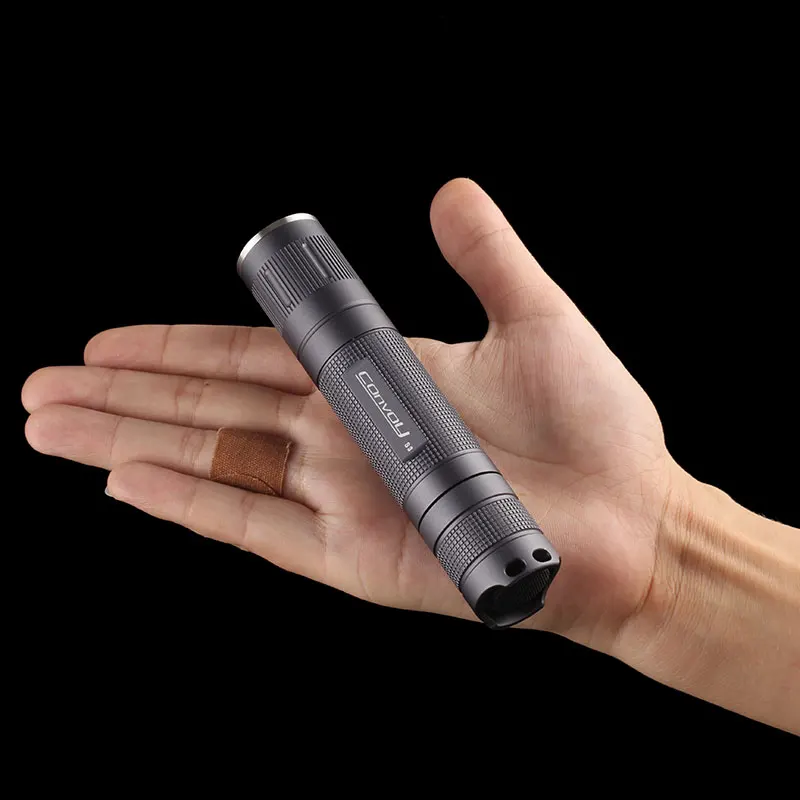 

Free Shipping Gray Convoy S3 Cree XM-L2 U2-1A 1000lm 3/5-Mode EDC LED Flashlight Led Torch by 18650 Brttery
