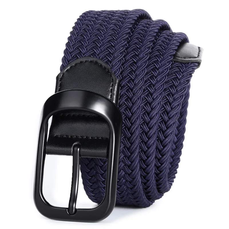 

Foreign Trade Hot Sale Youth Elastic Belt Men'S And Women'S Canvas Belt Elastic Woven Extended Eyeless Jeans Belt