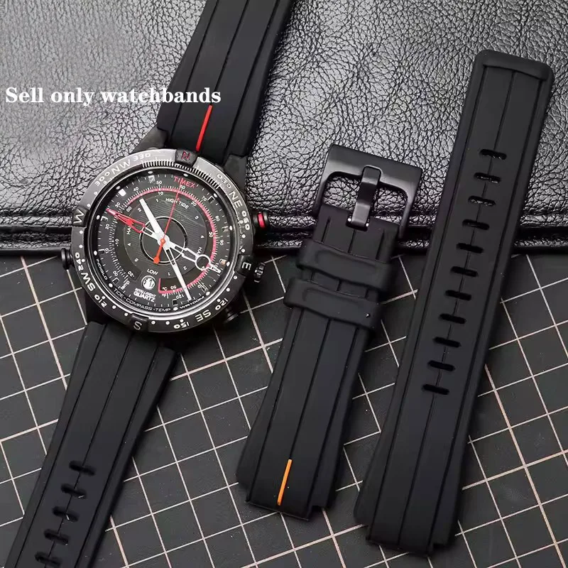 Ремешок для часов Timex T2N720 T2N721 TW2T76300, браслет с выпуклым интерфейсом 26*16 мм, резиновый силиконовый ремешок, аксессуары для часов. (art.: 3920dad48efee) - 3920dad48efee