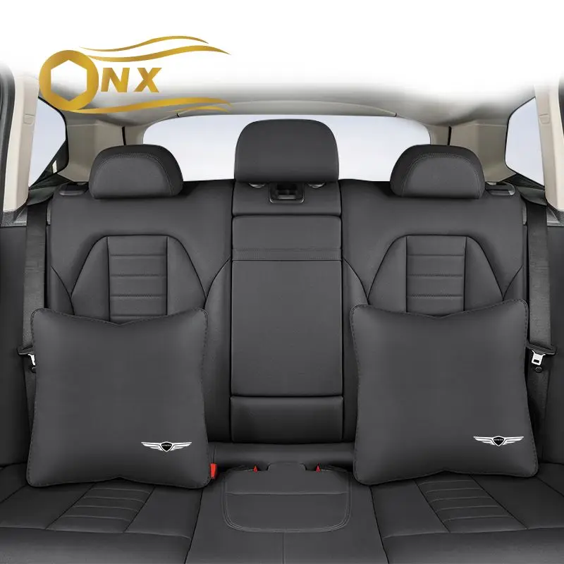 Автомобильная кожаная подголовник поддержка поясницы подушка для шеи