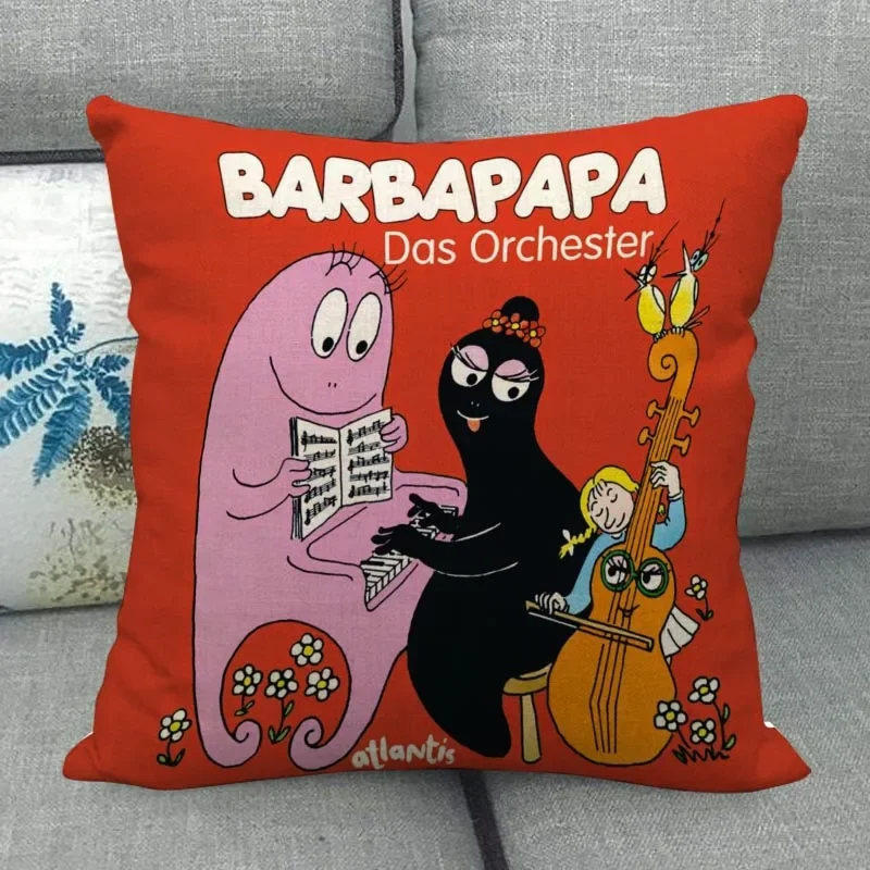 Наволочка Barbapapa на заказ свадебная декоративная хлопково-льняная наволочка для